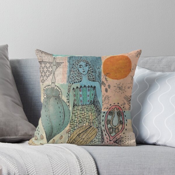 Item preview, Woman drawing collage designed and sold by VoilaNoir.