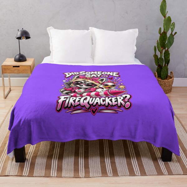 Item preview, Did Someone Say Firequacker? Funny Raccoon and Duck Women's Graphic designed and sold by Creative-Sanc.