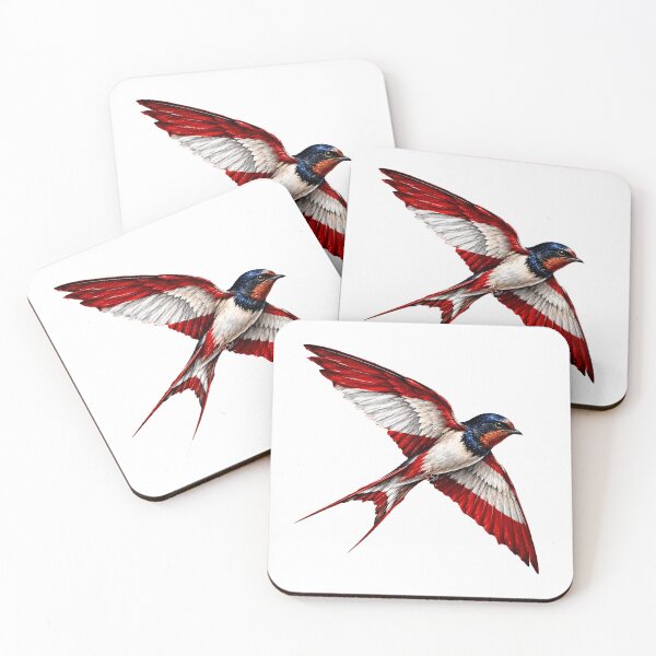 Item preview, Patriotic Austrian Swallow – Austria Flag Red & White Bird Art designed and sold by Graffiti Magic.
