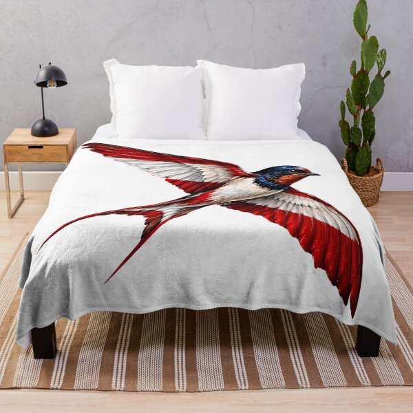 Item preview, Patriotic Austrian Swallow – Austria Flag Red & White Bird Art designed and sold by Graffiti Magic.