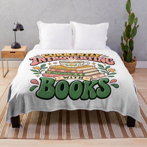 Item preview, Currently Introverting With Books Funny Book Lover Reader designed and sold by Prime Pixel USA.