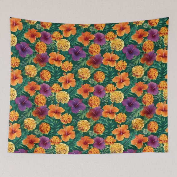 Item preview, Vibrant Tropical Botanical Floral Seamless Pattern 09 designed and sold by The Design Asset Station.