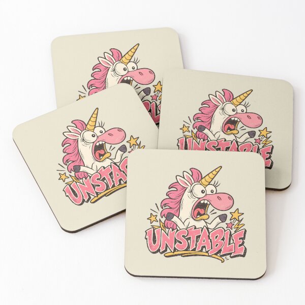 Item preview, Unstable – Funny Pink Mane Unicorn designed and sold by AwesomeBeyondLimits.