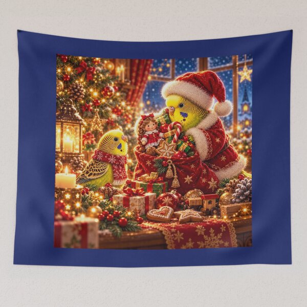 Item preview, Mucki the Budgie Makes Christmas Wishes Come True designed and sold by LegademaArt.