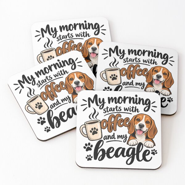 Item preview, of My morning starts with coffee and my Beagle designed and sold by RBBeachDesigns.
