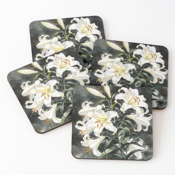 Item preview, White Lily in the Twilight — Moody Botany designed and sold by EduMaru_Arts.