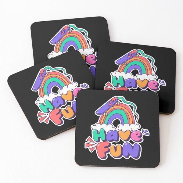 Item preview, Have Fun Y2K Rainbow Skateboard Retro Vibes designed and sold by CleanDecor.