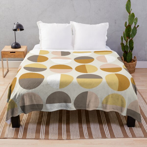 Item preview, Modern Dots in Mustard, Grey, and Blush designed and sold by Kelly Dietrich Mandalas & Colorful Patterns.