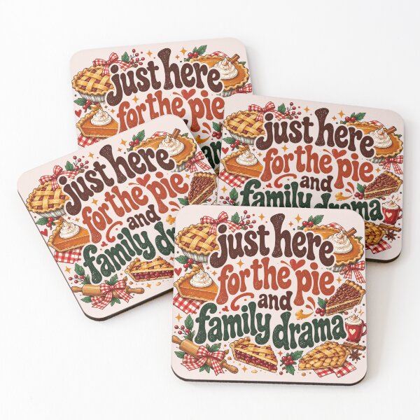 Item preview, Pumpkin Pie and Family Drama, Funny Thanksgiving Dinner Quote, Cute Preppy Turkey Day Humor, Sarcastic Family Gathering, Retro Fall Holiday Aesthetic designed and sold by Quiajia.