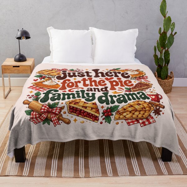 Item preview, Pumpkin Pie and Family Drama, Funny Thanksgiving Dinner Quote, Cute Preppy Turkey Day Humor, Sarcastic Family Gathering, Retro Fall Holiday Aesthetic designed and sold by Quiajia.