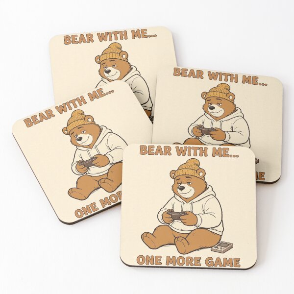Item preview, Bear With Me One More Game Funny Gamer Bear T-Shirt designed and sold by EverydayBadge.
