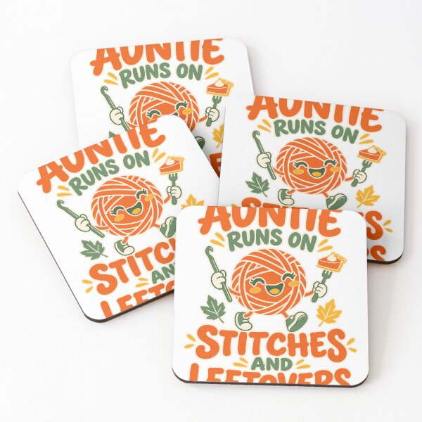 Item preview, Auntie Runs On Stitches And Leftovers designed and sold by HappyVibration.