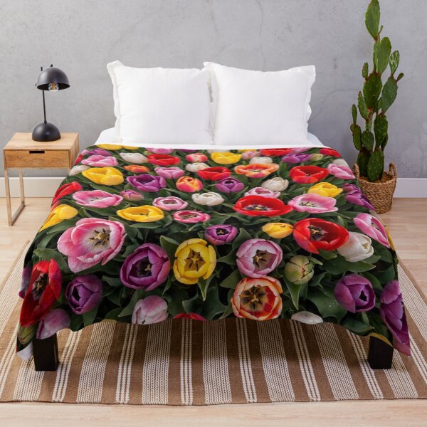 Item preview, Tulips Across the Canvas — Colorful Tulip Field designed and sold by Stevercortinas.