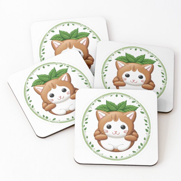 Item preview, Cute Orange Cat with Leaves designed and sold by For-Cat Studio.