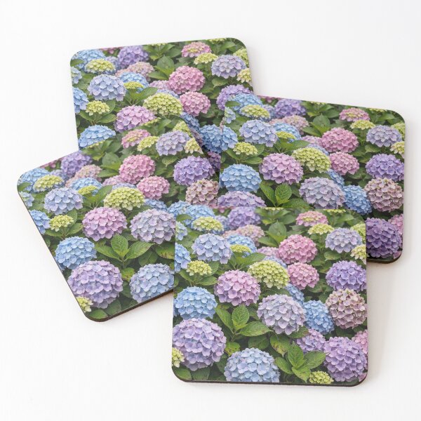 Item preview, Hydrangeas Across the Canvas — Blue Pink and Purple Blooms designed and sold by Stevercortinas.