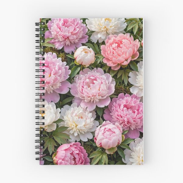 Item preview, Peonies Across the Canvas — Pink and White Peony Blooms designed and sold by Stevercortinas.