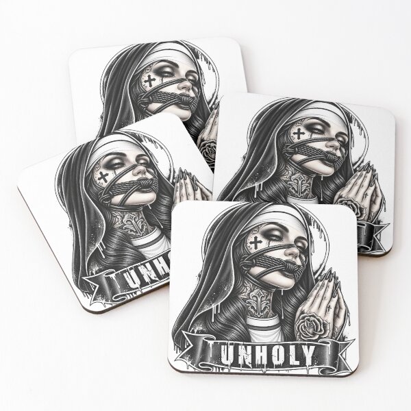 Item preview, Unholy Nun – Dark Gothic Prayer and Tattoo Art designed and sold by TSHIRTprject.