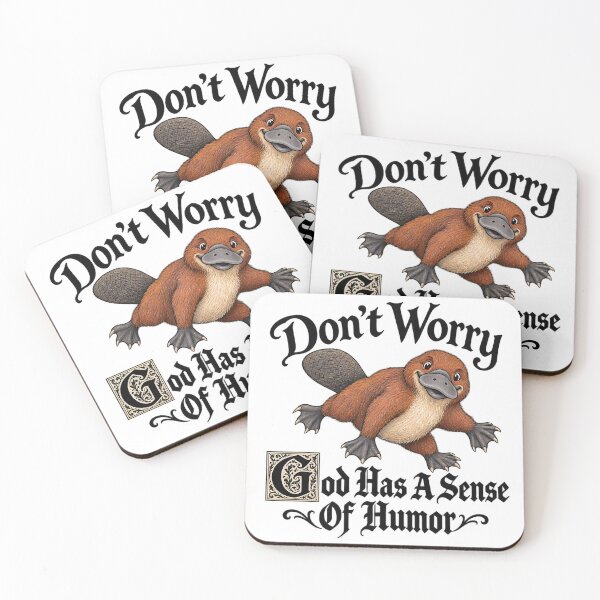 Item preview, Don't Worry God Has A Sense of Humor – Funny Platypus Christian Humor designed and sold by Rtcraftani.