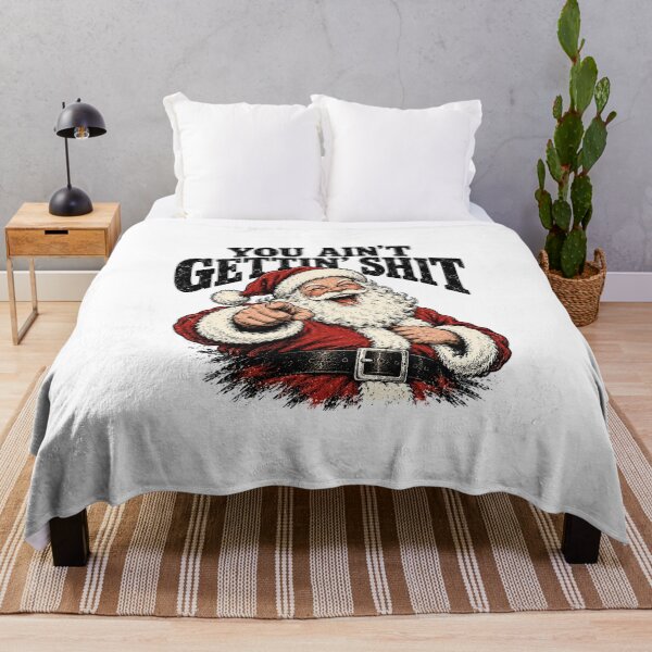 Item preview, You Ain't Gettin' Shit Funny Santa Christmas Humor designed and sold by CleanDecor.