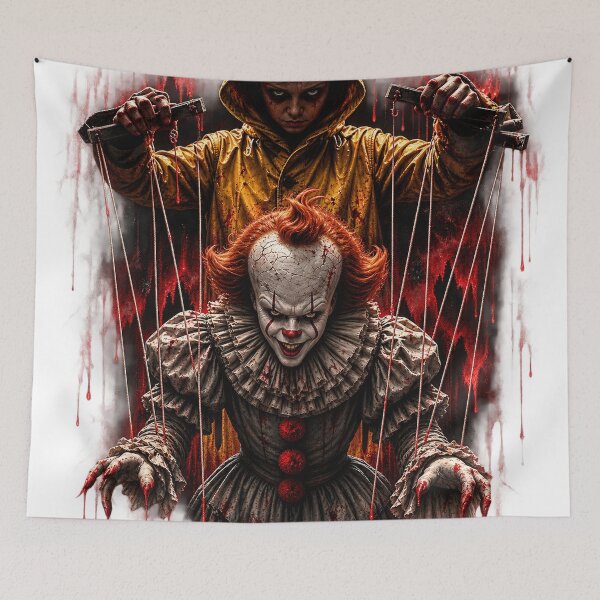 Item preview, Master of Nightmares – Evil Clown Puppet Horror Art designed and sold by TSHIRTprject.
