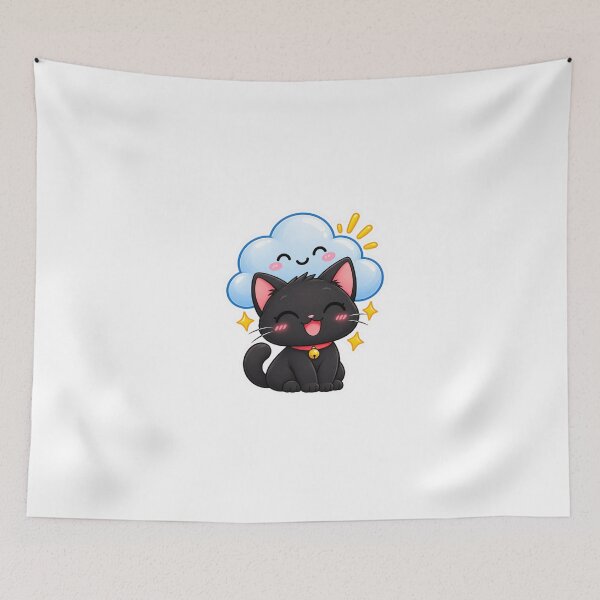 Item preview, Cute Happy Cat designed and sold by Midnight Paws Studio.