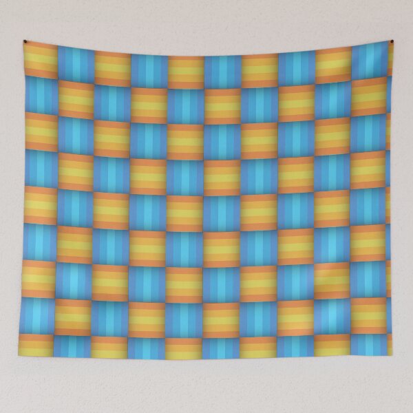 Item preview, orange and teal weave pattern designed and sold by ChimaHome.