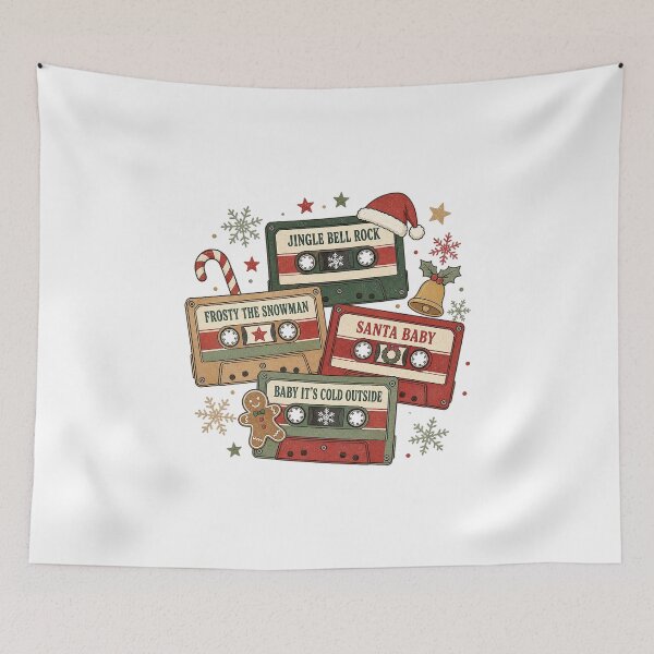 Item preview, Vintage Christmas Mixtape Retro Holiday Nostalgia designed and sold by CleanDecor.