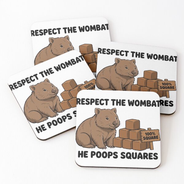 Item preview, Cute Wombat Cube Poop Funny Aussie Wildlife Cartoon designed and sold by Yellowriversss.