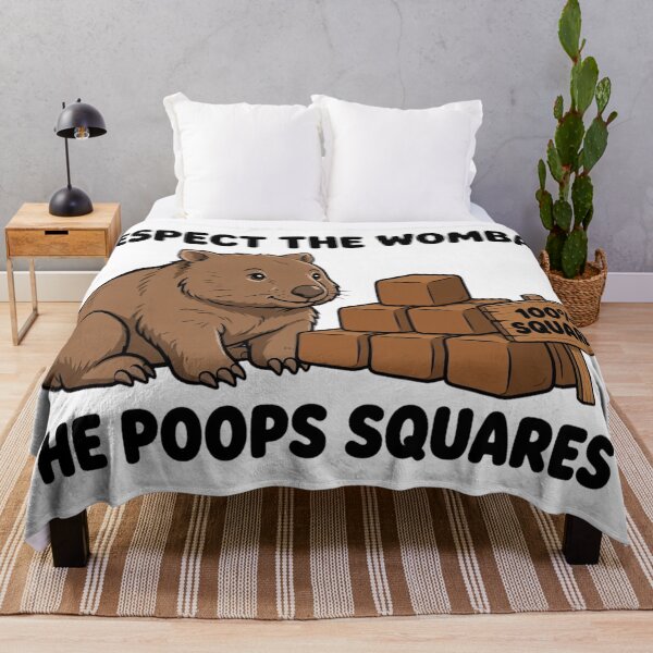 Item preview, Cute Wombat Cube Poop Funny Aussie Wildlife Cartoon designed and sold by Yellowriversss.