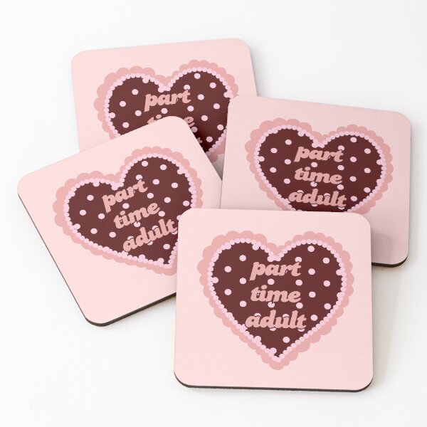 Item preview, Part Time Adult Funny Vintage Heart Cake Design designed and sold by MiaBellaGirl.
