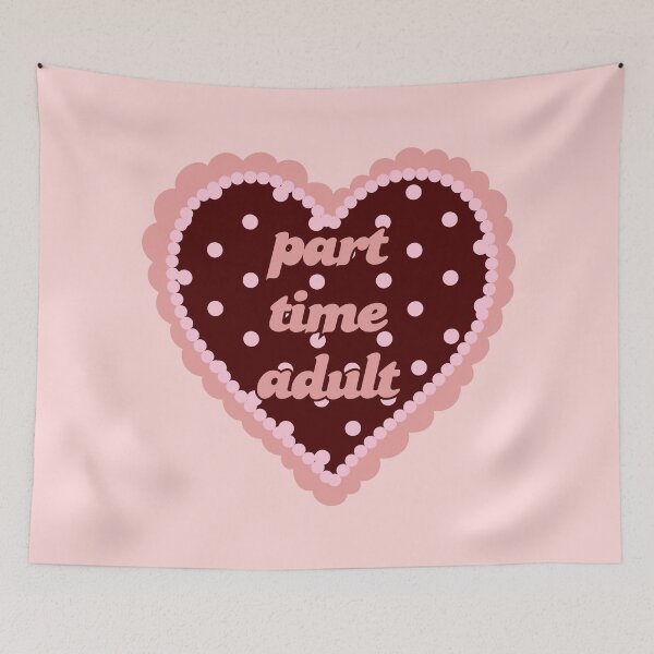 Item preview, Part Time Adult Funny Vintage Heart Cake Design designed and sold by MiaBellaGirl.
