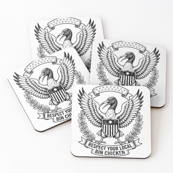 Item preview, Bin Chicken Crest Vintage Aussie Ibis Emblem designed and sold by Yellowriversss.
