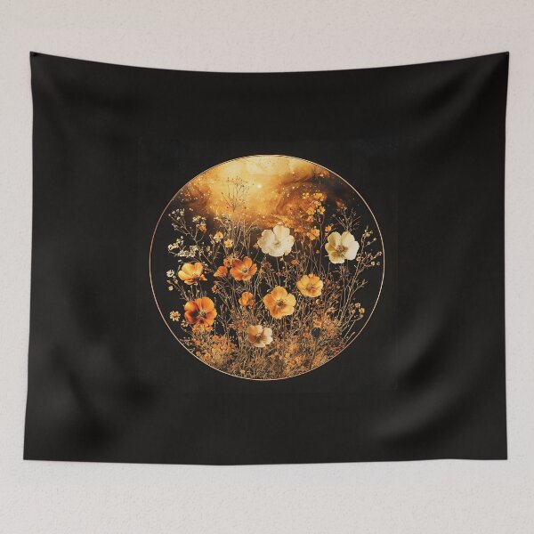 Item preview, Pressed Wildflower Meadow, 3d Render, Warm Amber designed and sold by Checho30.