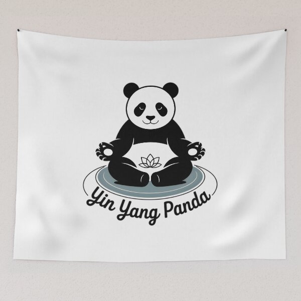 Item preview, Cute Zen Panda Lotus Pose Illustration Design designed and sold by 108stillness.