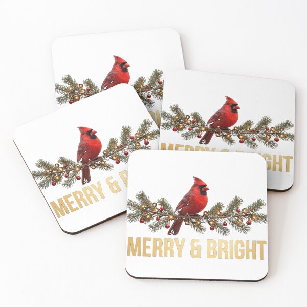 Item preview, Merry & Bright Christmas Cardinal with String Lights designed and sold by Nusrat002.