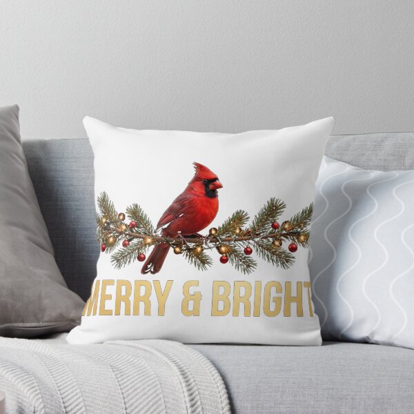 Item preview, Merry & Bright Christmas Cardinal with String Lights designed and sold by Nusrat002.