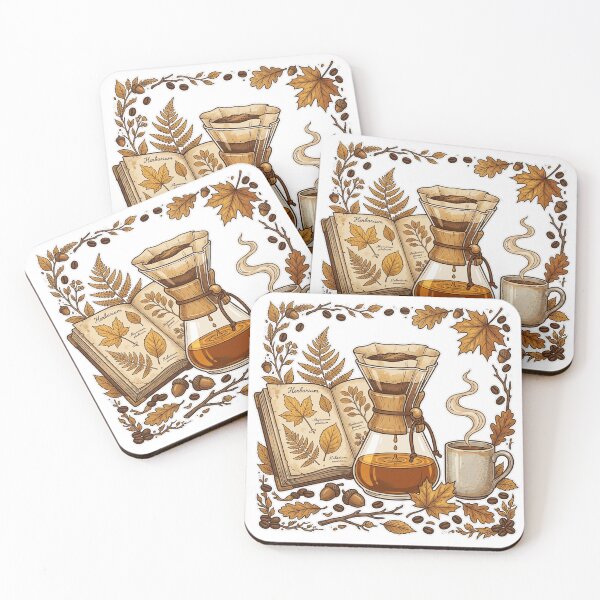 Item preview, Autumn Herbarium Book And Pour Over Coffee designed and sold by Coffread.