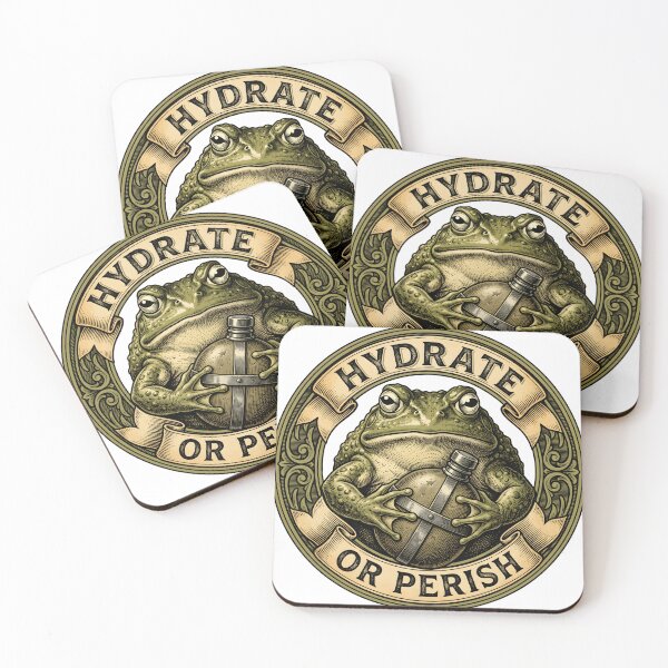 Item preview, Hydrate Or Perish Frog Vintage Biological Etching Insulated designed and sold by Thuzito.