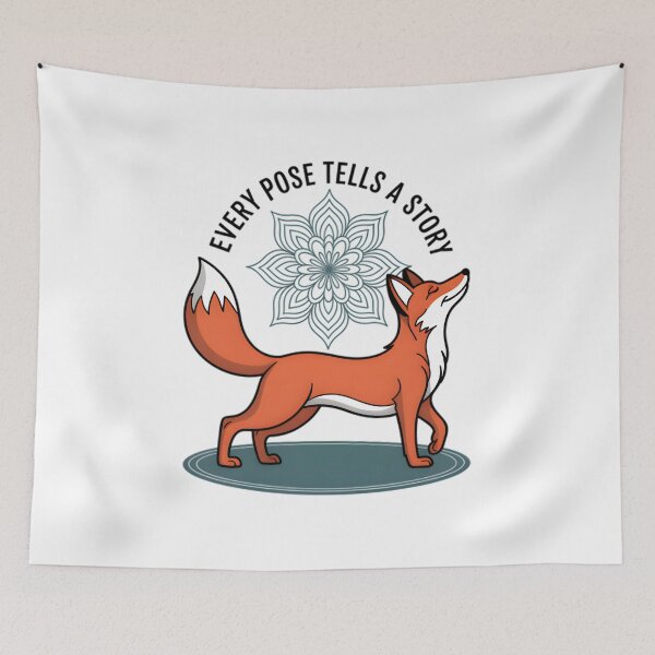 Item preview, Fox Yoga Stance Mandala Art Every Pose Tells A Story designed and sold by 108stillness.