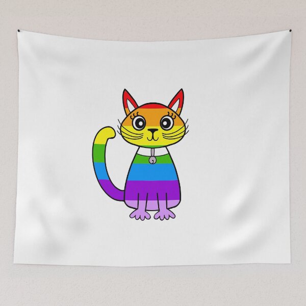 Item preview, Abstract Rainbow Cat designed and sold by Sartoris Art.
