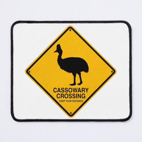 Item preview, Cassowary Crossing Warning Vintage Queensland Road Sign designed and sold by Yellowriversss.