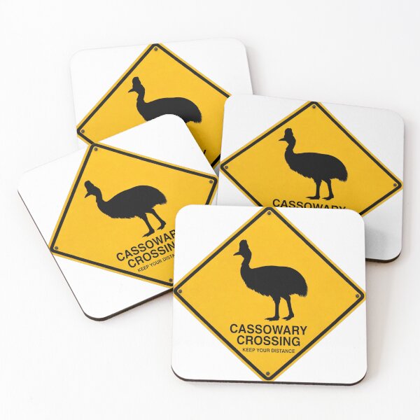 Item preview, Cassowary Crossing Warning Vintage Queensland Road Sign designed and sold by Yellowriversss.