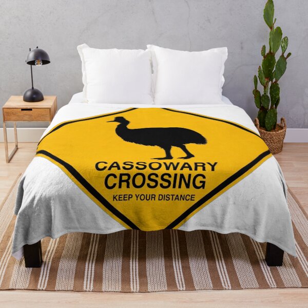 Item preview, Cassowary Crossing Warning Vintage Queensland Road Sign designed and sold by Yellowriversss.