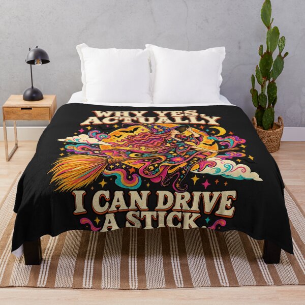 Item preview, Broomstick Witch Psychedelic Retro Floral Halloween Humor designed and sold by AmiGraph.
