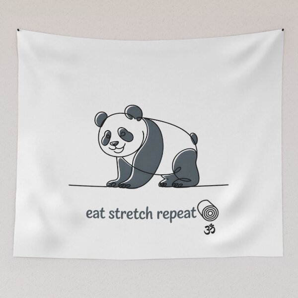 Item preview, Cute Panda Stretching Cartoon Animal Yoga Design designed and sold by 108stillness.