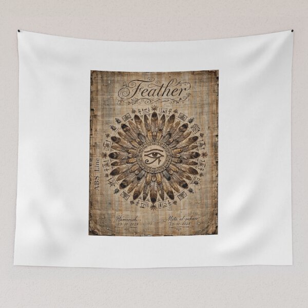 Item preview, Eye of Horus Feather Mandala Papyrus Art designed and sold by Ahmadhamroush.