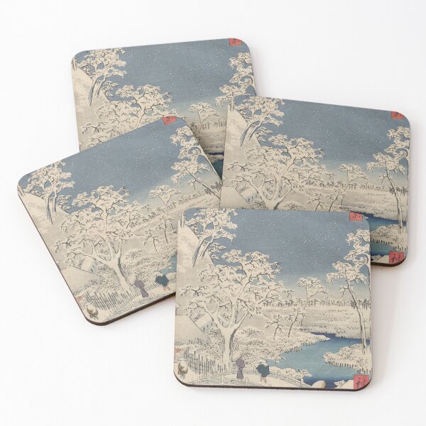 Item preview, Meguro Drum Bridge in Snow – Hiroshige Print designed and sold by MartinPA.