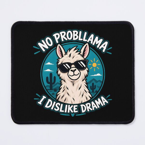 Item preview, No Probllama -Funny Llama illustration designed and sold by TTdesigns123.