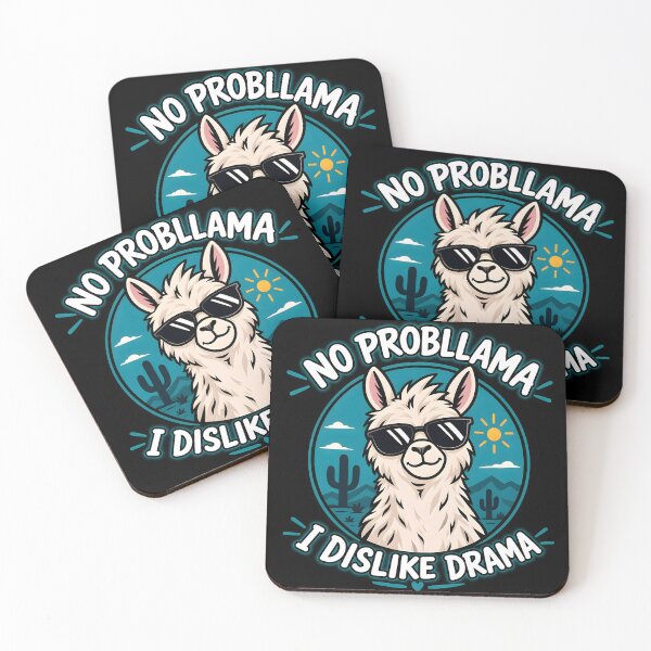 Item preview, No Probllama -Funny Llama illustration designed and sold by TTdesigns123.