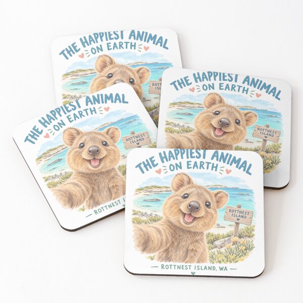 Item preview, Happiest Animal Earth Cute Quokka Rottnest Island Selfie designed and sold by Yellowriversss.
